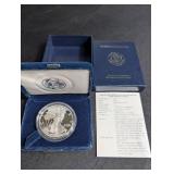 1998 Silver American Eagle Proof Coin With Box & Coa