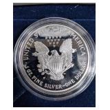 1998 Silver American Eagle Proof Coin With Box & Coa