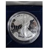 1998 Silver American Eagle Proof Coin With Box & Coa
