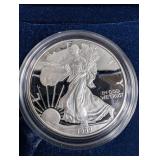 1999 Proof Silver American Eagle One Dollar Coin With Box & Coa