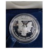 1999 Proof Silver American Eagle One Dollar Coin With Box & Coa