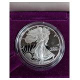 1992 Silver American Eagle Proof Dollar Coin in Case With Certificate