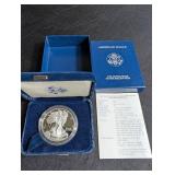 2002 Silver American Eagle One Dollar Proof Coin With Box & Coa