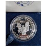 2004 American Eagle Proof Silver Dollar With Box & Coa
