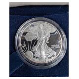 2003 Silver American Eagle Proof One Dollar Coin With Case & Insert