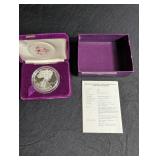 1989 Silver American Eagle Proof Dollar With Case & Booklet