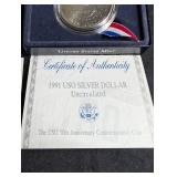 1991 Uso Silver Dollar Uncirculated (Lot of 2)