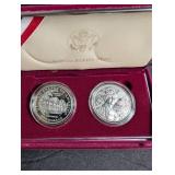 1999 Dolley Madison Commemorative Silver Dollars (Lot of 2) With Box & Coa