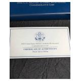 2002 U.s. Military Academy Bicentennial Proof Silver Dollar With Box & Coa
