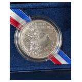 2000 Library of Congress Silver Dollar Coin With Coa