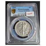1919 Walking Liberty Half Dollar Pcgs Genuine Cleaned Xf Detail