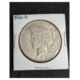 1926-s Peace Silver Dollar in Holder