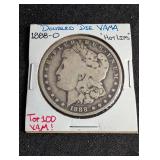 1888-o Morgan Silver Dollar Hot Lips Variety
