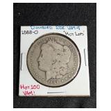 1888-o Morgan Silver Dollar Vam-4 Hot Lips Variety