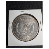 1878-s Morgan Silver Dollar Ms Detail Blue Tone Spots