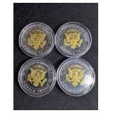 Donald Trump 2020 Commemorative Coins in Capsules (Lot of 4)
