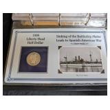 Pcs Stamps & Coins Complete Collection of 19th-Century Barber Half-Dollars
