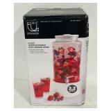 Glass Drink Dispenser with Ceramic Stand
