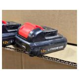 Lot of (2) 12V 4000mAh 48Wh Lithium Ion Power Tool Battery