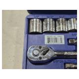 Lot of (2) Williams 3/8"-drive SAE Socket Sets - One Complete, One Sockets Only