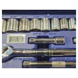 Lot of (2) Williams 3/8"-drive SAE Socket Sets - One Complete, One Sockets Only