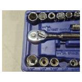 Lot of (2) Williams 1/4"-drive Metric Socket Sets (incomplete)