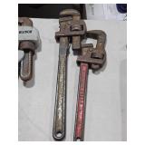 Lot of (2) Pipe Wrenches 18" and 14"