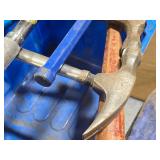 Lot of (6) Hand Tools - Claw Hammers (x3), 1-3/4" Chisel, Slide Lock Pliers, Torque Wrench