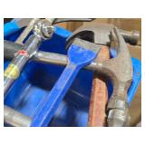 Lot of (6) Hand Tools - Claw Hammers (x3), 1-3/4" Chisel, Slide Lock Pliers, Torque Wrench
