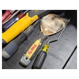 Lot of (1 Bucket) Hand Tools - Pliers, Nutdrivers, Screwdrivers, Hammer Stapler,