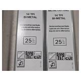 Lot of (2 Boxes) Patriot Tools Bi-Metal Metal Cutting Reciprocating Saw Blades M3403-25B 25-count ( 50 total items ) 9" x 14" TPI (in original packaging)