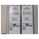 Lot of (2 Boxes) Patriot Tools Bi-Metal Metal Cutting Reciprocating Saw Blades M3403-25B 25-count ( 50 total items ) 9" x 14" TPI (in original packaging)