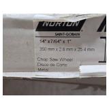 Lot of (1 Box) Norton Metal Cutting Chop Saw / Cut-Off Wheels 10-count ( 10 total items ) 14" x 7/64" x1"