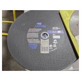 Lot of (10) Chop Saw Blades for Metal - Norton Steel Cutting 14" x 7/65" x 1", Avanti OSB/Plywood 10" 200 Tooth