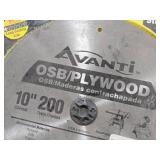 Lot of (10) Chop Saw Blades for Metal - Norton Steel Cutting 14" x 7/65" x 1", Avanti OSB/Plywood 10" 200 Tooth