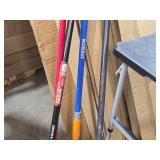 Lot of (5) Garden Tools - Rake, Post Hole Digger, Chipper, Spades