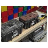 Husky 16" Tool Boxes (x2) + Stanley 16" Organizer with Assorted Hardwares