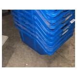 Lot of (10) Plastic Stackable Storage Bins 10" x 14" x 7"