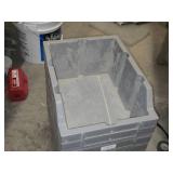 Lot of (9) Plastic Stackable Storage Bins 10 1/2" x 14" x 6 1/2"
