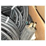 Lot of (1 Shelf) Power Cords, Adapters, Power Strips (assorted)