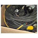 Lot of (1 Shelf) Power Cords, 4-Conductor Grounded 50 Amp Range Cord (assorted)