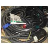 Lot of (1 Shelf) Power Cords, 4-Conductor Grounded 50 Amp Range Cord (assorted)