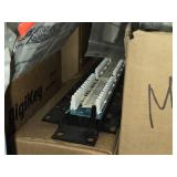 Lot of (1 Shelf) Assorted Electrical Supplies, Consumables, Connectors, Novar Controls ALS-300 Humidity, Signa Max 50-Pair 66 Block, MMF-300 Fire-Lite Alarms by Honeywell