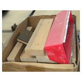Lot of (1 Shelf) Misc. Building Maintenance Equipment, Unsanded Grout, Rollers, Scrapers, PGP-ADJ 4", Polyblend Non-Sanded Grout