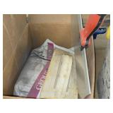 Lot of (1 Shelf) Misc. Building Maintenance Equipment, Unsanded Grout, Rollers, Scrapers, PGP-ADJ 4", Polyblend Non-Sanded Grout