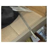 Lot of (1 Shelf) Misc. Building Maintenance Equipment, Unsanded Grout, Rollers, Scrapers, PGP-ADJ 4", Polyblend Non-Sanded Grout