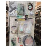 Pegboard Wall Lot - Lithonia Lighting Track Lighting T-Connector, Scotch Indoor Double Sided Mounting TapeEverbilt Neoprene Washers, Heavy Duty Extension Cord, Clips, Appliance Hoses, Misc. Hardware
