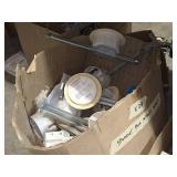 Lot of (9) Allied Moulded Products Fiberglass Reinforced Nonmetallic 4" Fan Boxes 9350-FANVB