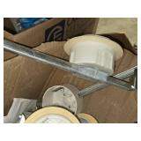 Lot of (9) Allied Moulded Products Fiberglass Reinforced Nonmetallic 4" Fan Boxes 9350-FANVB