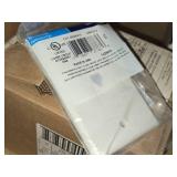 Lot of (7 Boxes) Leviton White 4-Conductor Flush Mount Phone Jack with Smooth Face 10-count ( 70 total items ) (in original packaging)